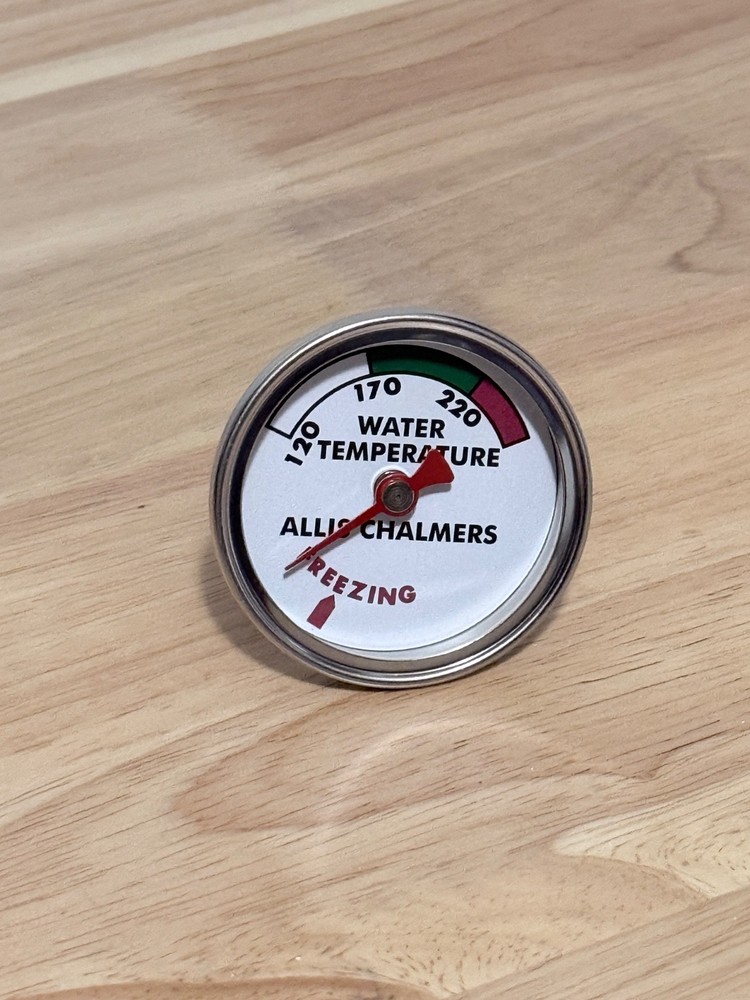 Allis Chalmers Temperature Gauge (Red Needle) B IB C CA RC WC WD WD45 WF NOS