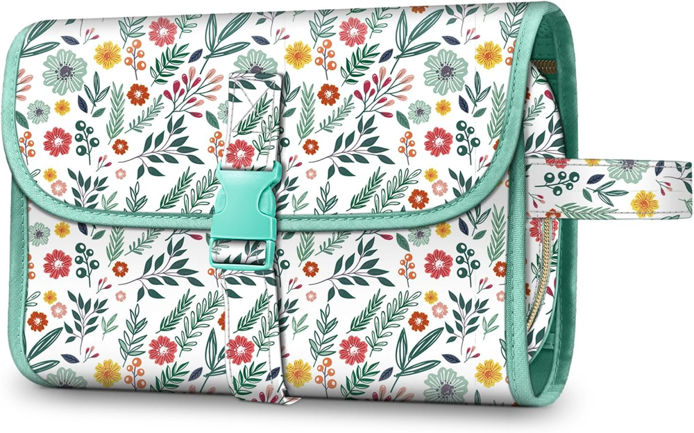 Portable Toiletry Cosmetic Travel Bag, Large Water Resistant Hanging Makeup Orga