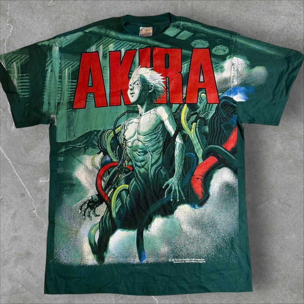 Vintage 1988 Akira Anime AOP Manga Size XL Single Stitch Reprint T-Shirt