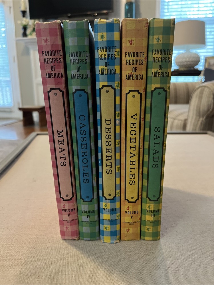 Vintage Favorite Recipes of America Box Set 5 Cookbooks Hardcover Vintage 1968