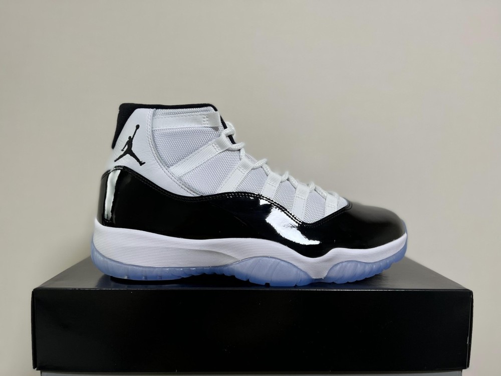 Air Jordan 11 Concord black and white high-top basketball sneakers Men's 🔥