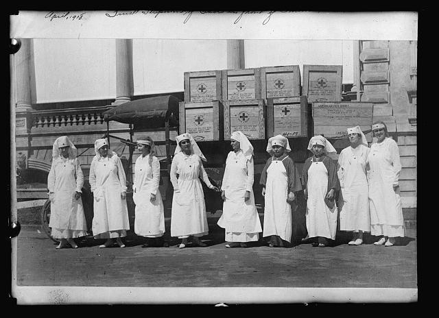 Honolulu Hawaii 1918 Hawaiian Chapter American Red Cross Nurses Throne Room