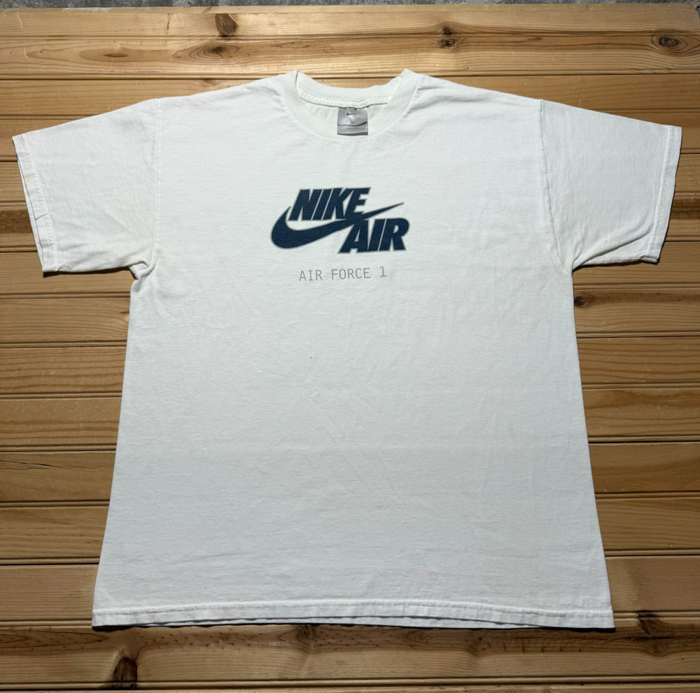 Vintage Y2K Nike Air Force 1 Center Swoosh Retro Classic Crewneck Shirt - Large