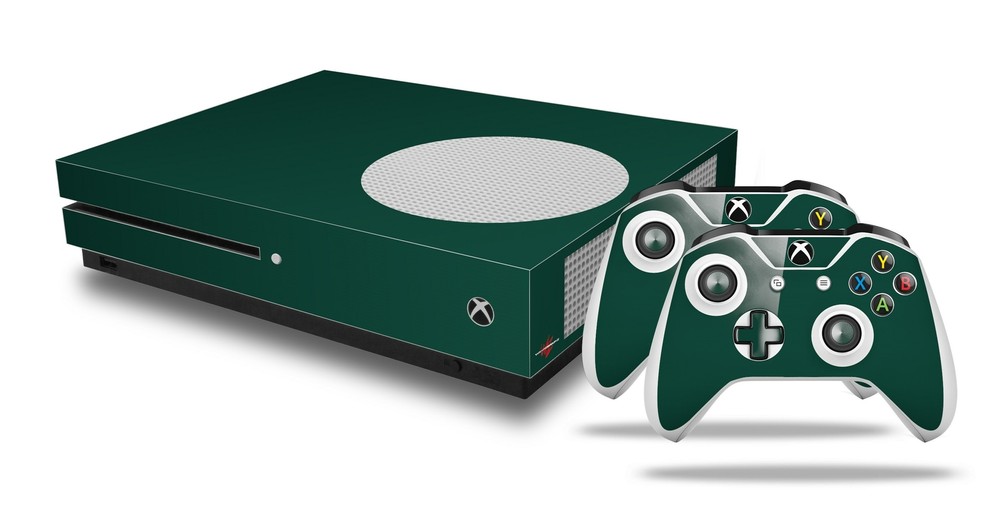 Skin XBOX One S Console Controller Solids Collection Hunter Green