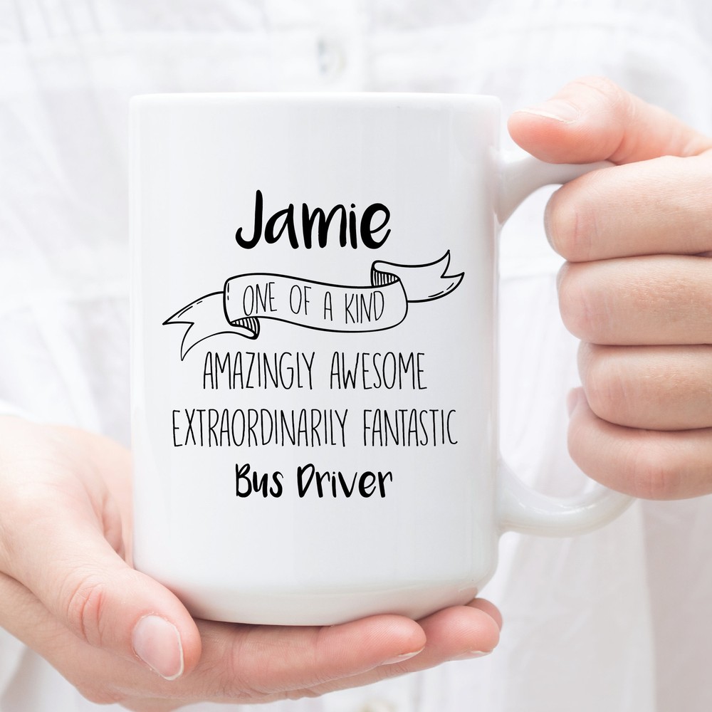 Personalized Coffee Mug For Bus Driver Custom Gifts For Bus Driver Perfect