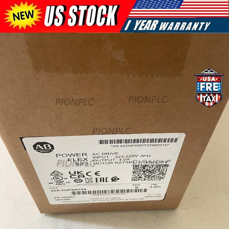 1PC 2022 New Sealed Allen Bradley 25A-D4P0N104 /B PowerFlex 523 AC Drive！