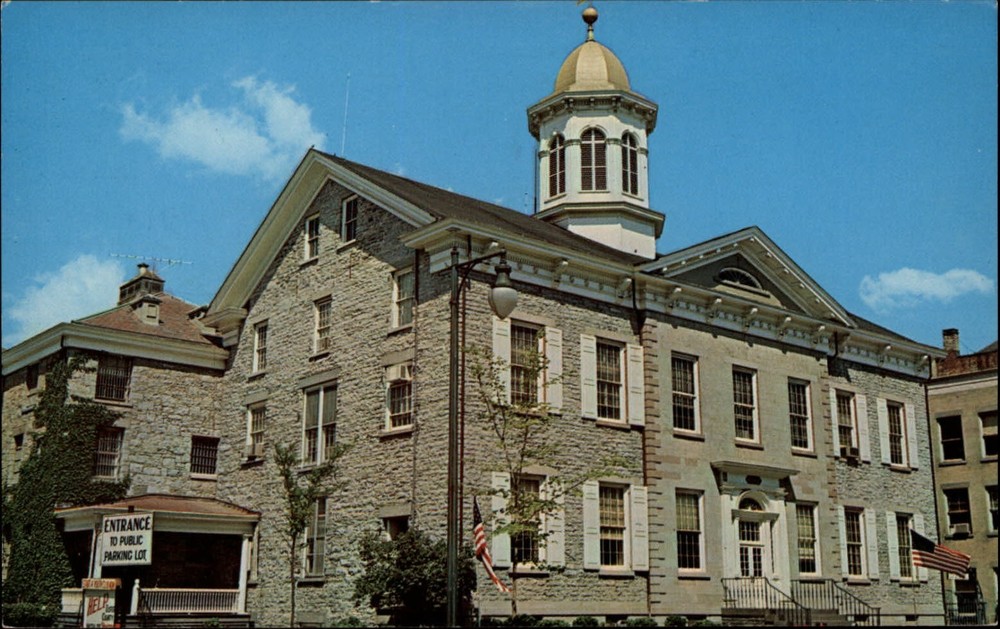 New York Kingston Ulster County Court House ~ 1950s-60s vintage postcard sku815