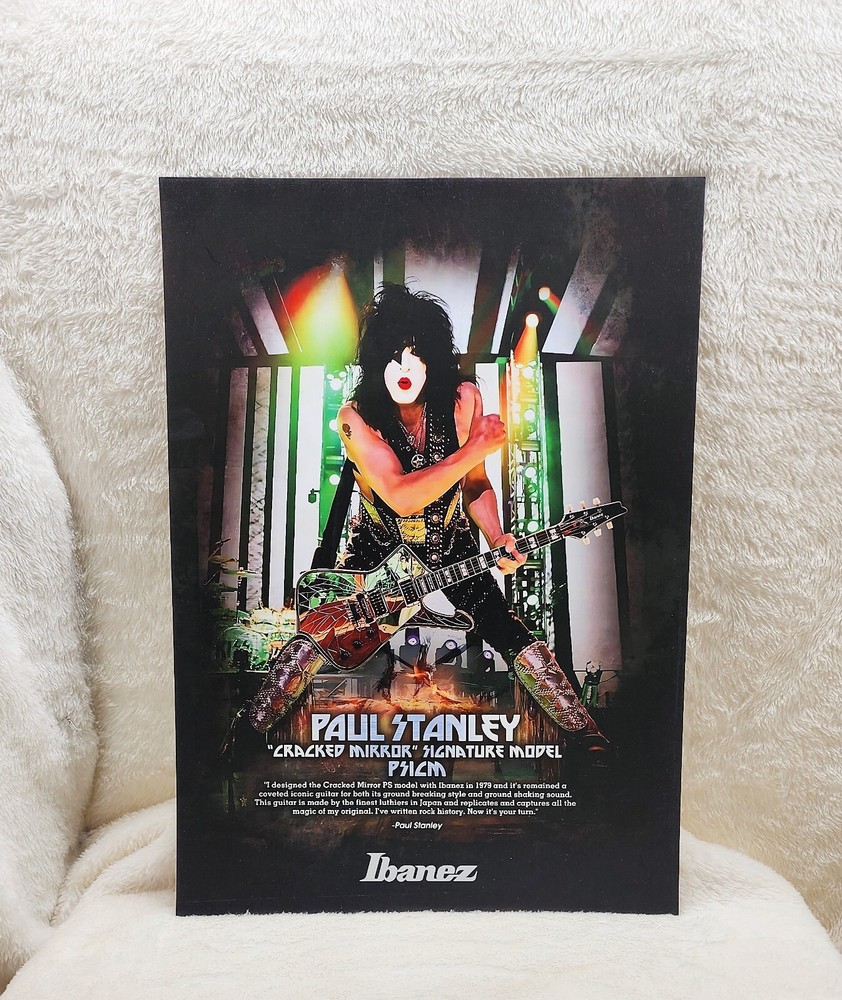 KISS Paul Stanley Ibanez Guitars Promo Poster Cracked Mirror