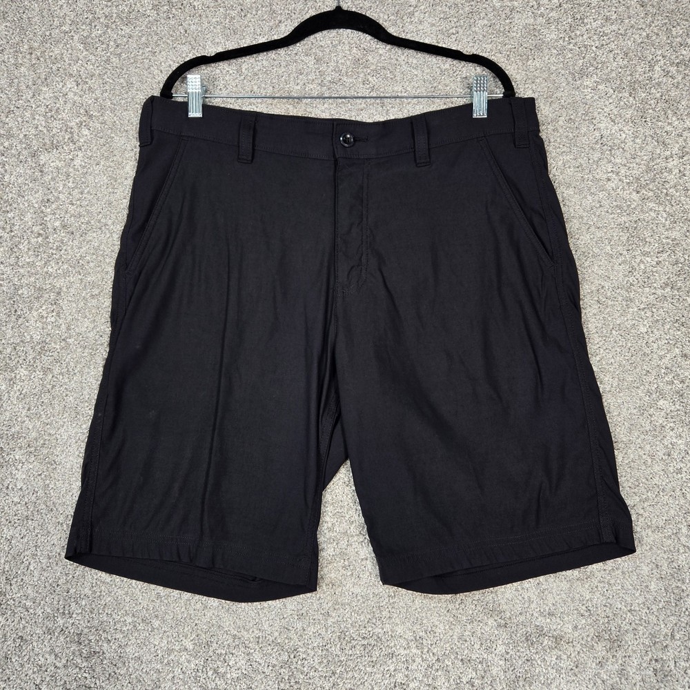 Eddie Bauer Travex Shorts Men 36x10 Black Nylon stretch Hiking
