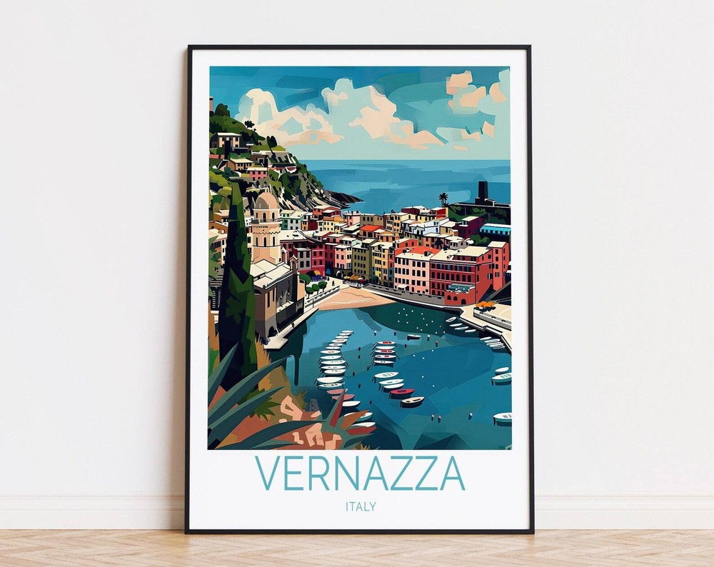 Vernazza Travel Print Vernazza Italy City Print Vernazza Coast Wall Art Italy