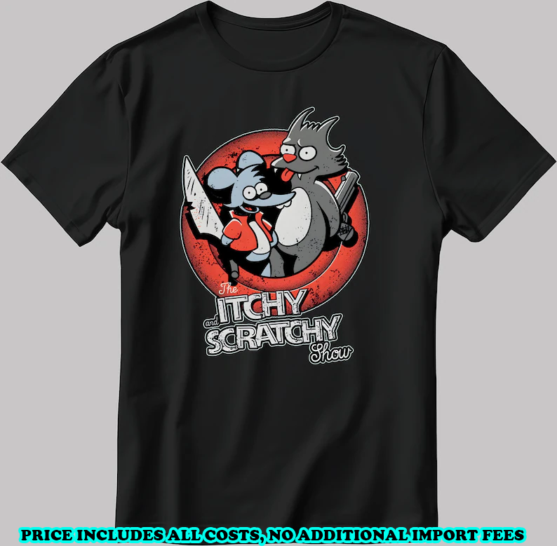 The Itchy and Scratchy Show T-shirt S to 5XL BA362 FREE SHIPPING