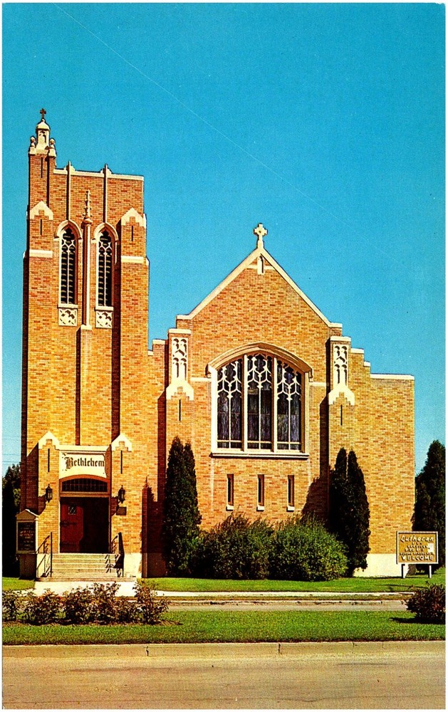 Bethlehem Lutheran Church on 603 Main Street Kalispell Montana Chrome Postcard