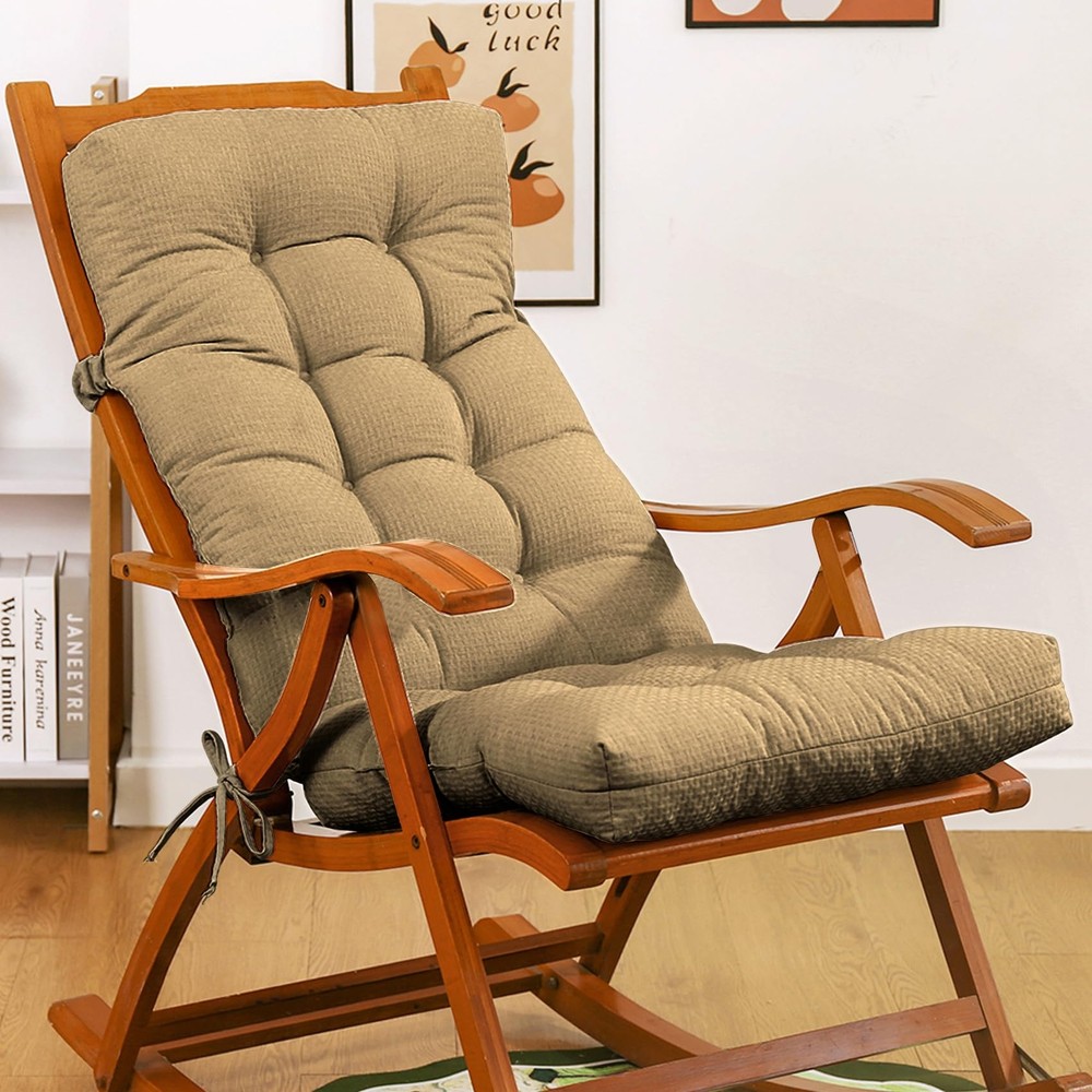 Rocking Chair Cushion Tufted Adirondack Chair Cushion Non-Slip lace-up Indoor...