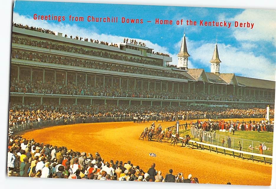Postcard Greetings from Churchill Downs Home of the Kentucky Derby Kentucky USA