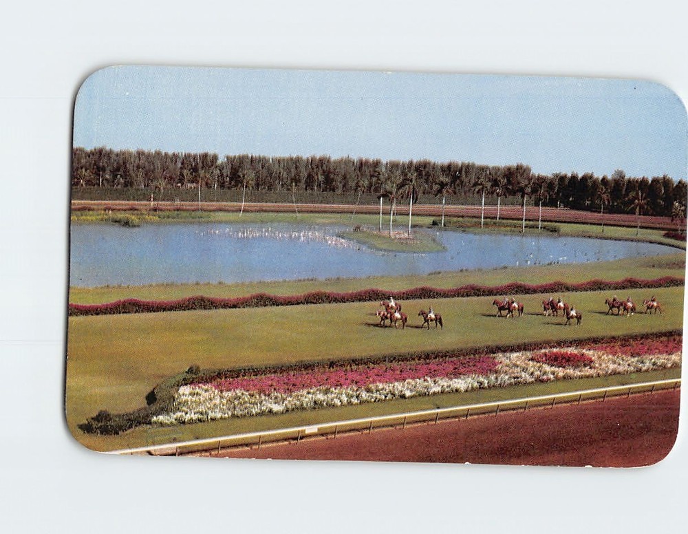 Postcard Aerial View Hialeah Race Course Miami Florida USA