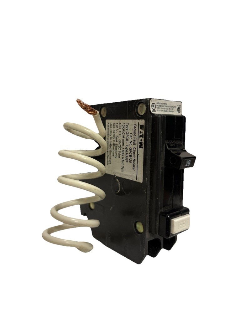Eaton GFCB120 20A 1 Pole 120V Ground Fault Circuit Breaker
