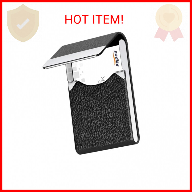 Padike Professional Business Card Holder PU Leather Business Card Case Name Card