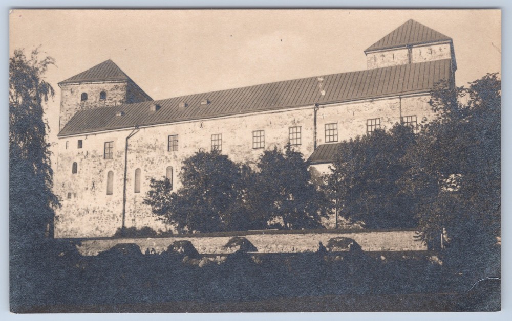 RPPC Finland Turku Castle Historic Medieval Fortress Real Photo Postcard
