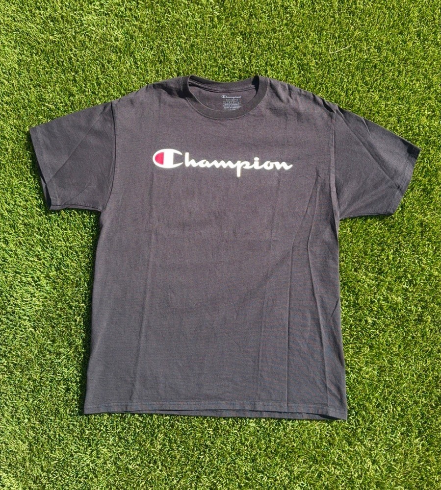Champion Men's Classic Jersey T-Shirt, Black - L