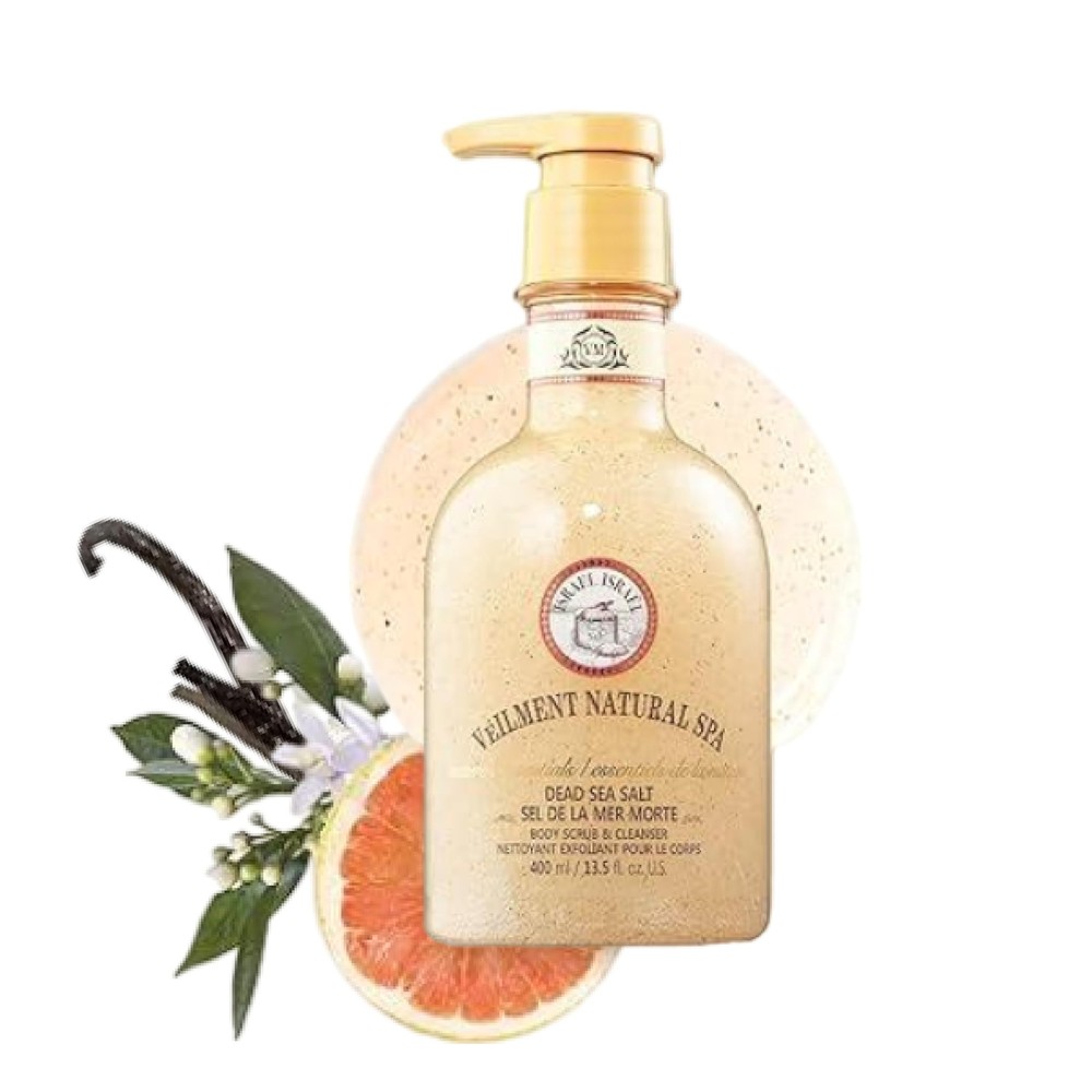 Natural Dead Sea Salt Scrub & Body Wash 2in1 Exfoliating Moisturizing Skin Care