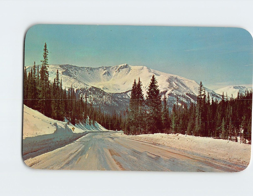 Postcard Spring Vista of Crater Mountain on Berthoud Pass Colorado USA