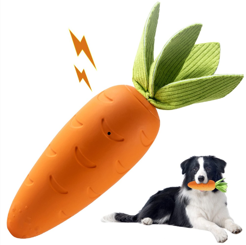 Dog Toys for Aggressive Chewers, Squeaky Dog Toys, Indestructible Dog Toys,Ru...