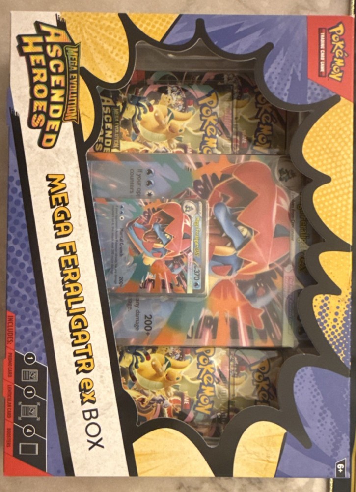 Pokémon TCG Ascended Heroes Mega Feraligatr EX Box Promo Booster Box sealed