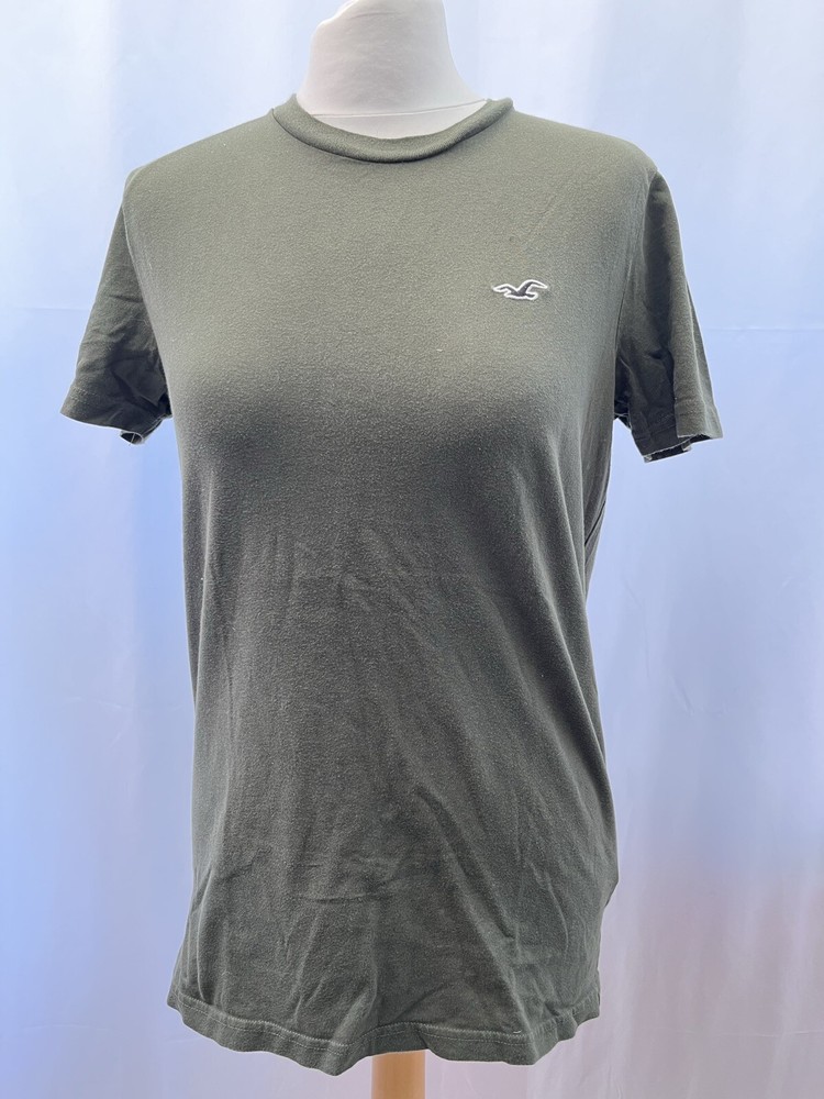 hollister t shirt size S Green Cotton Short Sleeve Logo Men’s