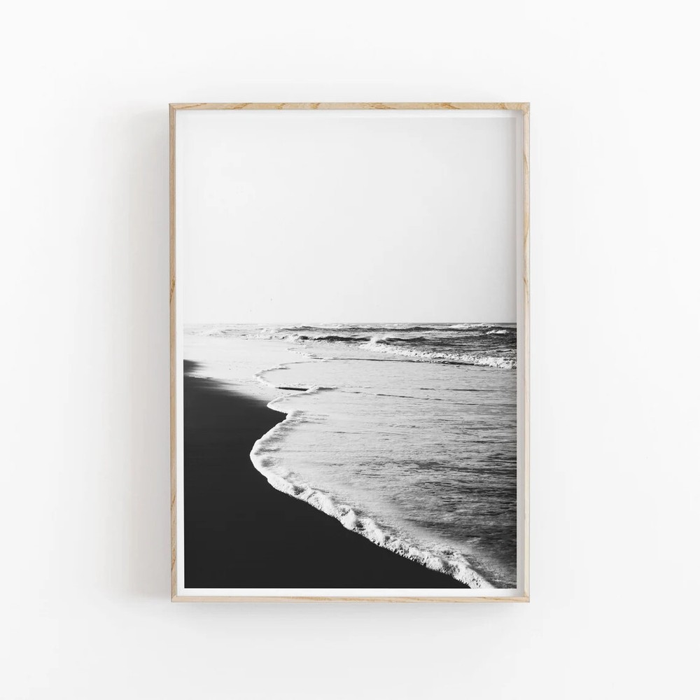 Black And White Beach Poster Premium Quality Choose your Size