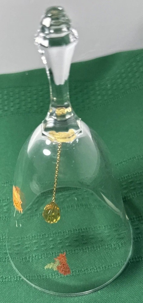 Vintage Avon 24 % Lead Crystal Floral Bell