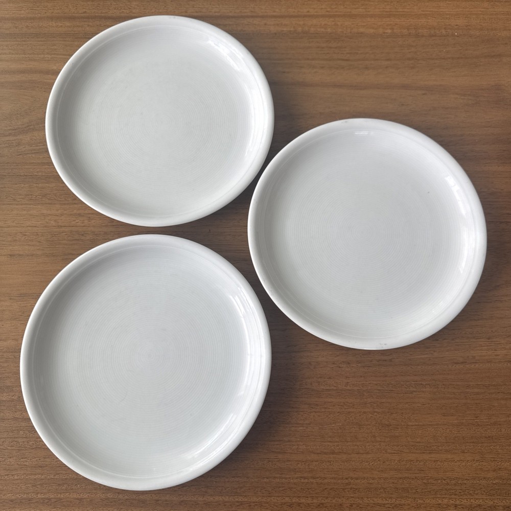 Thomas by Rosenthal Germany 10” Ribbed Dinner Plate White Set of 3 Modern