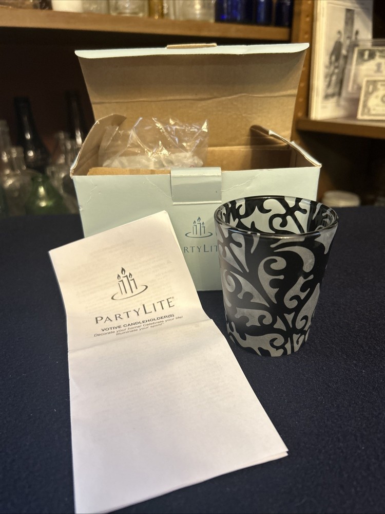Partylite Couture Votive Holder Pair Retired P9685 with Box