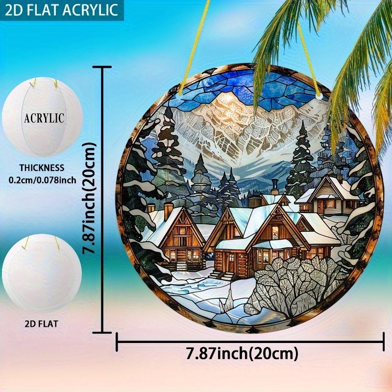 8x8 Round Acrylic Sign Summer Porch Holiday Bohemian Decor Graduation Gift