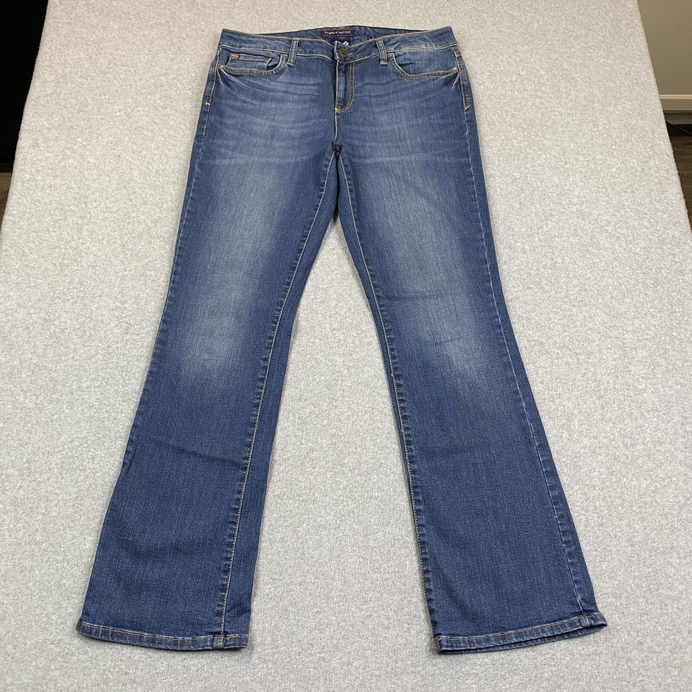 Tommy Hilfiger Jeans Womens 10 34x31 Classic Bootcut Stretch Blue Denim Cowgirl