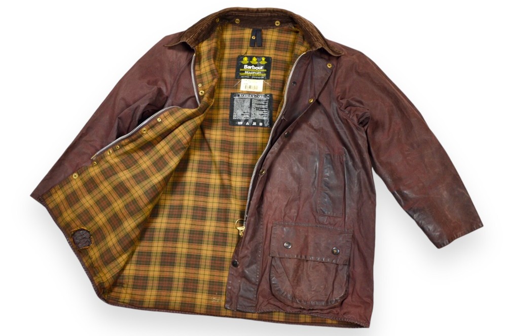 Men's Barbour Beaufort Jacket Wax Vintage Brown A190 England Classic C46/117cm