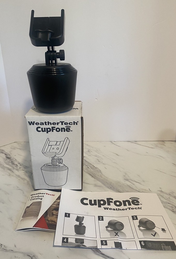 WeatherTech CupFone Universal Adjustable Cup Holder Car Phone Mount Black