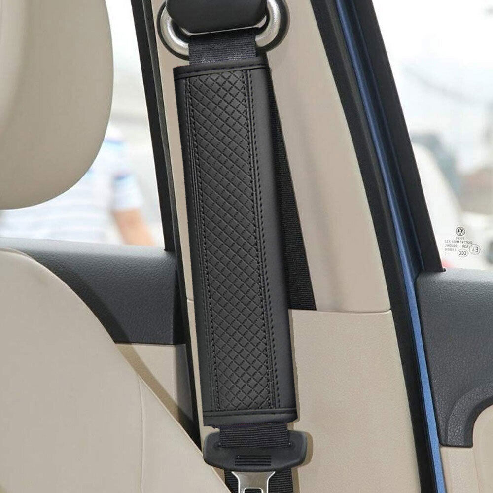 Black Car Safety Seat Belt Pads Cover Seat Belt Shoulder Strap Cushion Harness