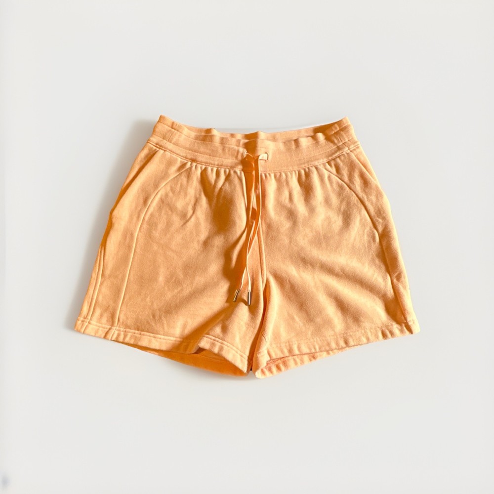 Lululemon Peach Athletic Shorts Drawstring Pockets Women's Activewear Size 8