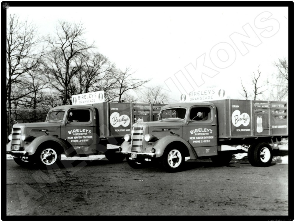 Mack Trucks AC New Metal Sign: 1939 Model EE Birely's Orange Ade Stakebed Trucks