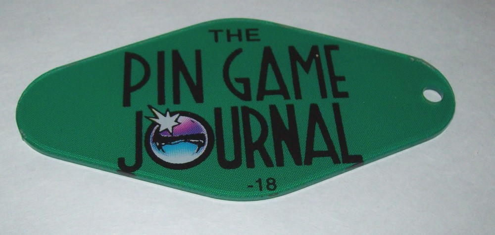 High Roller Casino Pinball Keychain Plastic Promo Game Journal Accessory  