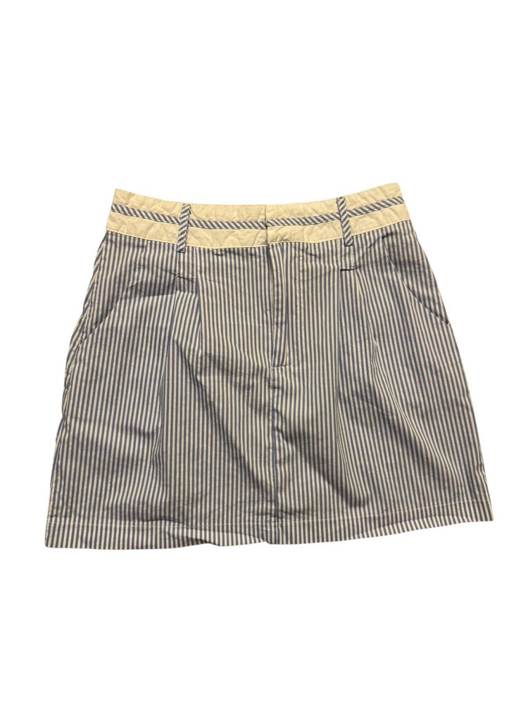 Petalo USA blue cotton mini skirt size S fun design with 4 pockets