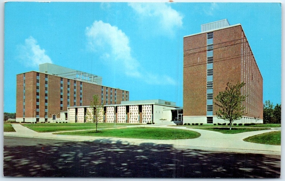 Postcard John T McCutcheon Residence Hall Purdue University Lafayette Indiana
