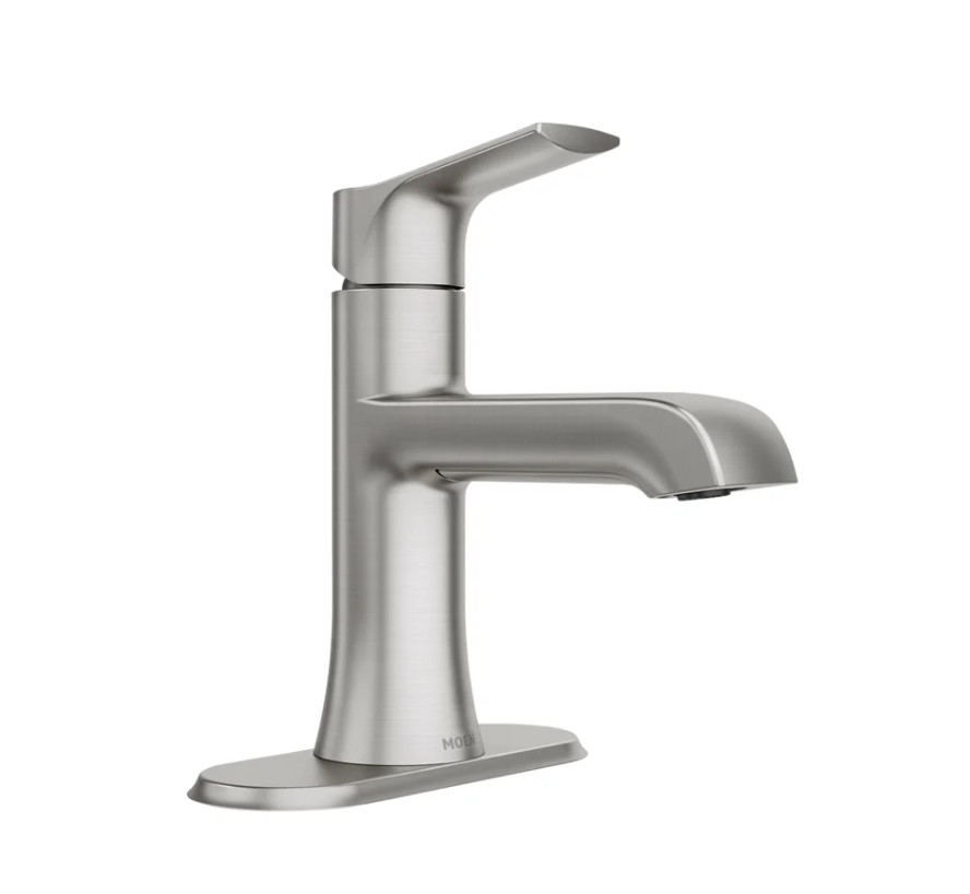 Moen 84540SRN Liso Spot Resist Nickel Bathroom Sink Faucet - Single Hole