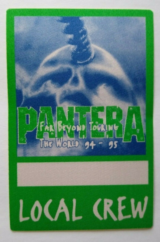 Pantera Backstage Music Pass Original Far Beyond Driven Heavy Metal Skull Green