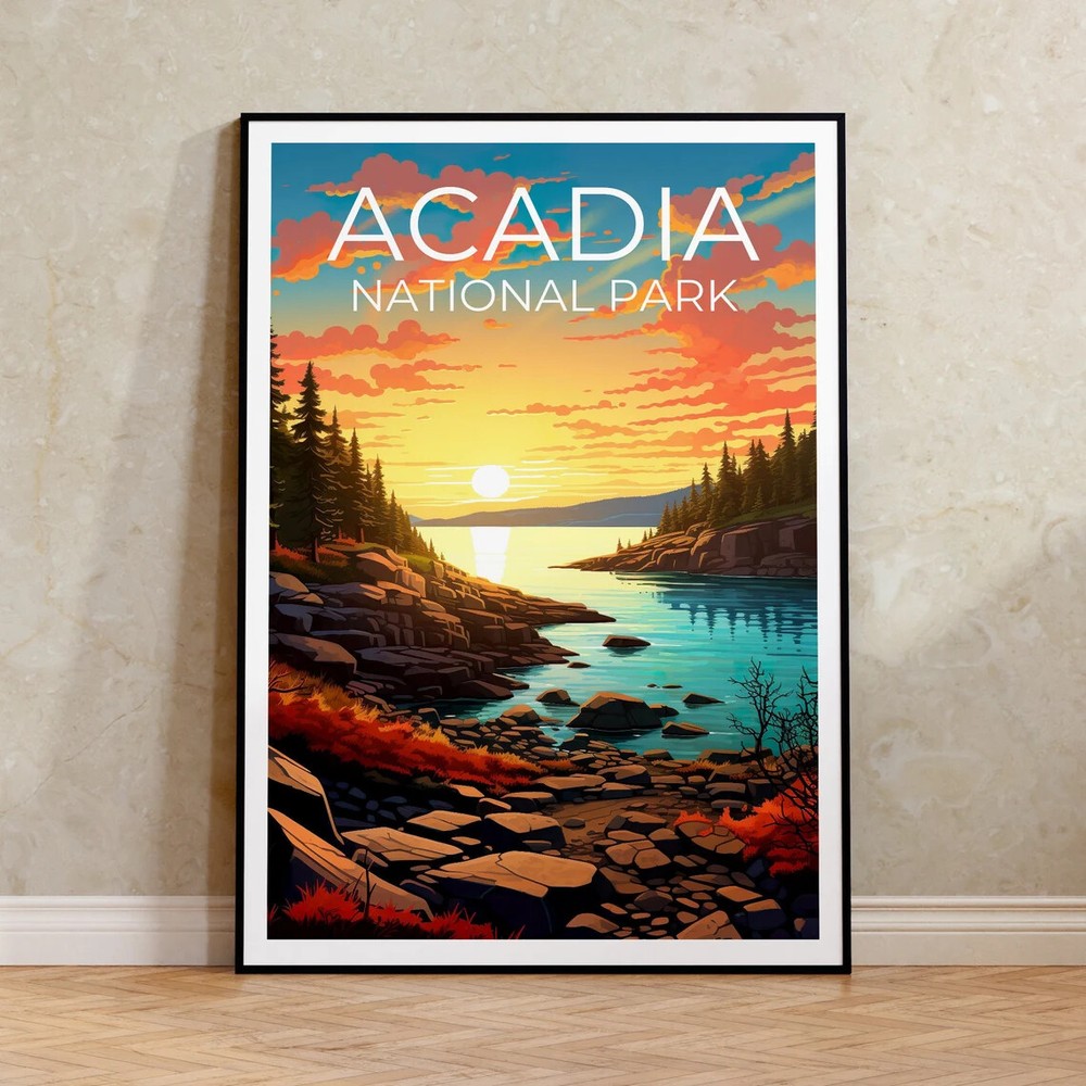 Acadia National Park Poster Premium Quality Choose your Size-image