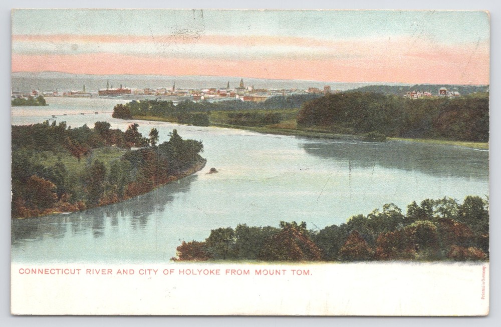 Connecticut River & City Of Holyoke From Mount Tom @ Sunrise~PM 1907 Postcard