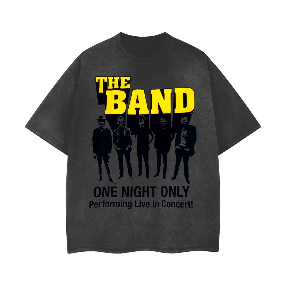 Vintage Distressed Ripped Acid Wash Band T-Shirt Unisex 102885-image