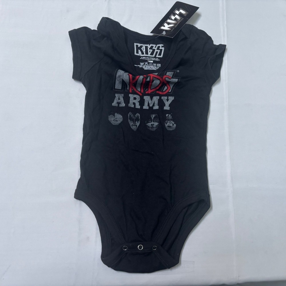 Rock Band Kiss Army Baby One piece sie Rock Band Infant Bodysuit (Size 18M)