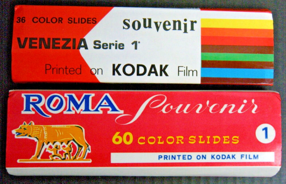 Rome Venice (96) Color Slides Kodak Film Negative Photographs Vintage Souvenir
