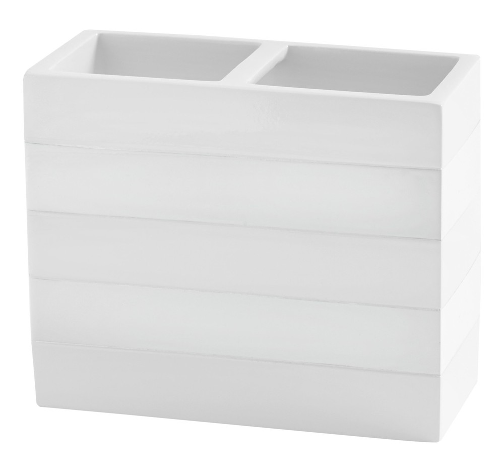 Fine Linens Cabana Accessories Toothbrush Holder White